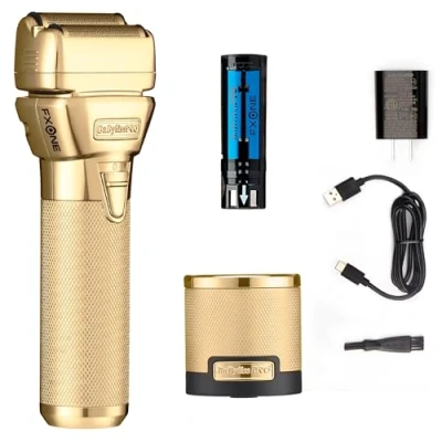 Afbeelding van BaBylissPRO FXONE GOLDFX Scheerapparaat met dubbel metalen rooster