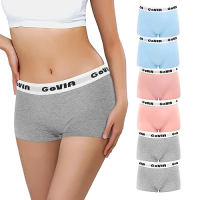 Afbeelding van Libella Set van 6 boxershorts zacht katoen voor dames, Veelkleurig 3 tot