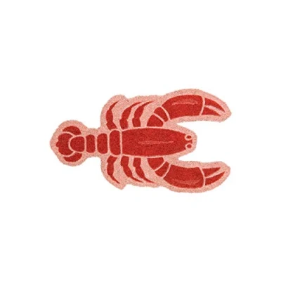 Afbeelding van Fisura. Originele deurmat van kokosnoot met antislip onderkant pvc, afmetingen: 70 x 40 cm (kreeft, rood)