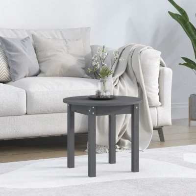 Afbeelding van Salontafel Ø 45x40 cm massief grenenhout grijs