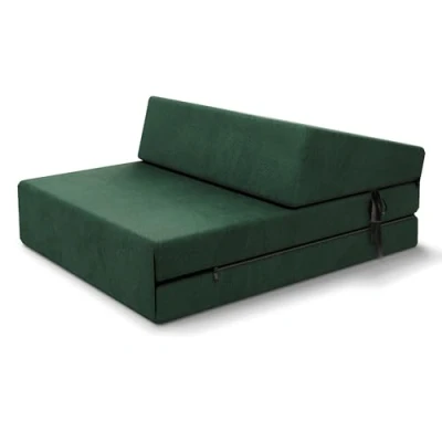 Afbeelding van FDM Suzi Mini vouwmatras 70 x 200 cm, koudschuim, hoogte 9 hardheid H3, Öko Tex gecertificeerd, wasbare Trinity hoes, donkergroen