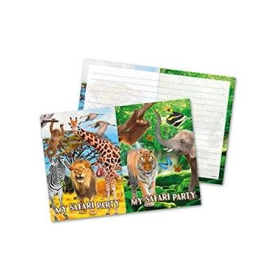 Afbeelding van Uitnodiging Safari Party 8 stuks