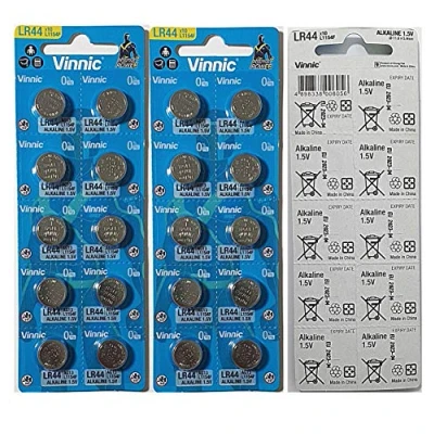 Afbeelding van Set van 20 VINNIC AG13 LR44 L1154F ALKALINE batterijen, 1,5 V