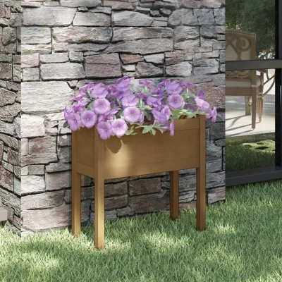 Afbeelding van Plantenbak 70x31x70 cm massief grenenhout honingbruin