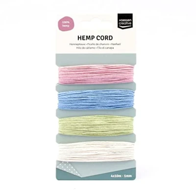 Afbeelding van Vaessen Creative Hemp Koord Assortiment 4x10m Lente