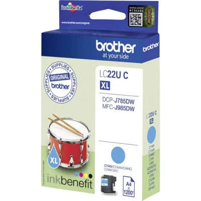 Afbeelding van Brother LC 22UC XL Inktcartridge Cyaan Hoge capaciteit