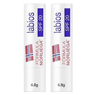 Afbeelding van Neutrogena Noorse formule SPF 20 (2 x 4,8 g), lippenbalsem voor droge en gebarsten lippen, zonnebrandcrème tegen UVA UVB stralen, hydraterende balsem