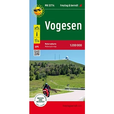Afbeelding van Vogesen, Motorradkarte 1:200.000, freytag &amp; berndt