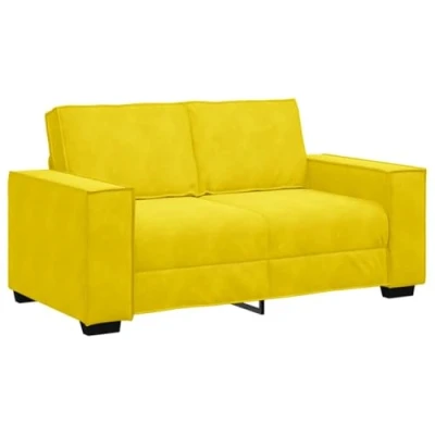 Afbeelding van vidaXL Tweezitsbank 120 cm fluweel geel