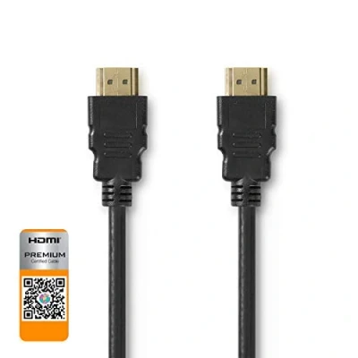 Image de Nedis Premium High Speed Câble HDMI avec Ethernet mâle droit pour 2 m blindé noir rond support 4K