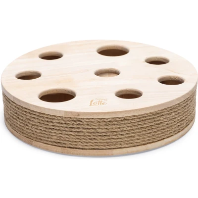 Afbeelding van Designed by Lotte Raya Kattenspeelgoed Hout Bruin 30x30x7 cm