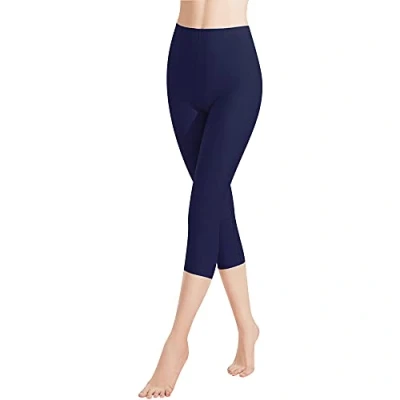 Afbeelding van Libella 4161 VA 1/3 stuks 3/4 leggings dames katoen hoge taille meerkleurig slim fit fitnessbroek meerkleurig, 1 stuk marineblauw
