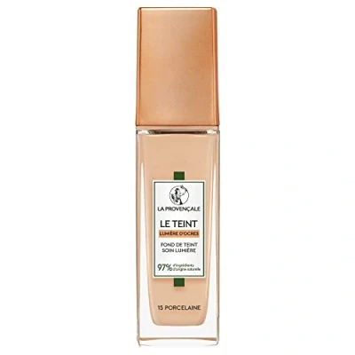 Afbeelding van La Provençale Le Foundation voor lichte verzorging 97% natuurlijke ingrediënten Gemiddelde dekking Alle huidtypes Met biologische olijfolie AOP Provence Kleur: 15 Porselein 30 ml