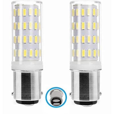 Afbeelding van Ba15d Ledlampen, 5 W, AC/DC 12 V 24 V, bajonet, dubbel contact, 50 komt overeen met koud wit 6000 K, voor apparaten lampen, 2 stuks.