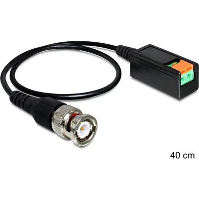 Afbeelding van Delock Aansluitkabel Serieel [1x BNC stekker 1x 2 dradenkabel] 0.40 m Zwart