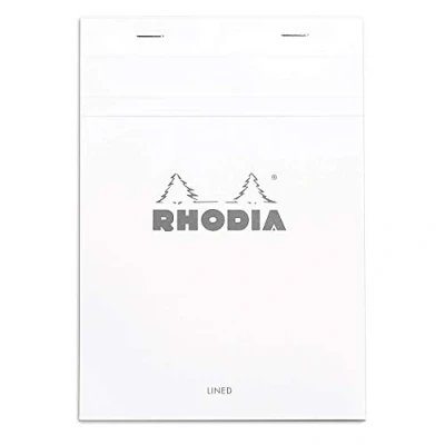 Afbeelding van Blok nr. 16 wit Rhodia 14,8 x 21 80 F gelinieerd + marge 16601C