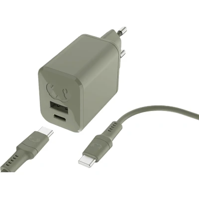 Afbeelding van Fresh &#039;n Rebel Mini Charger USB C PD // 45W + Cable Dried Green