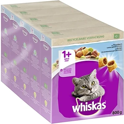 Afbeelding van 5x Whiskas Droog Adult Tonijn 800 gr