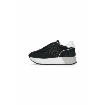 Afbeelding van LIU JO WITH Glitter LOGO Sneakers laag, Dames, Maat: 41, Black Leer/ synthetisch