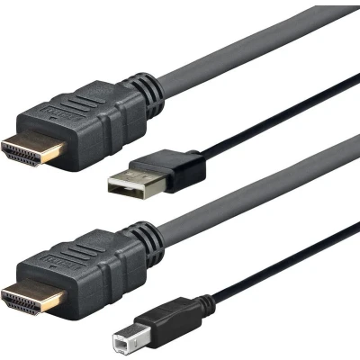 Afbeelding van Vivolink PROHDMIUSBAB2AMP HDMI kabel 2 m Type A (Standaard) Zwart
