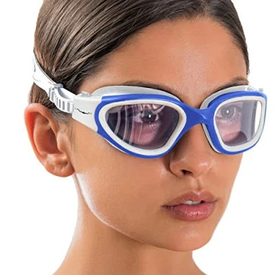 Afbeelding van AqtivAqua DX Zwembril voor kinderen en volwassenen, uniseks (blauw wit, meekleurend)