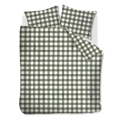 Afbeelding van Snoozing Daria Dekbedovertrek Tweepersoons 200x200/220 cm Green