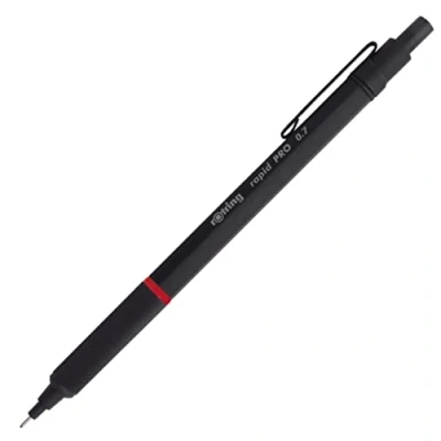 Image de Rotring rapid pro porte mines noir mat utilise des 0.7 mm mecanisme à poussoir s0949360