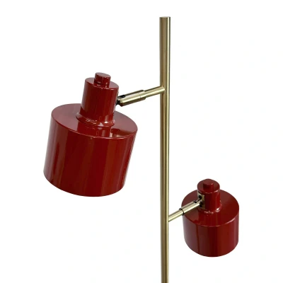 Afbeelding van Dyberg Larsen Ocean Vloerlamp Donker Rood/Geel Koper DybergLarsen