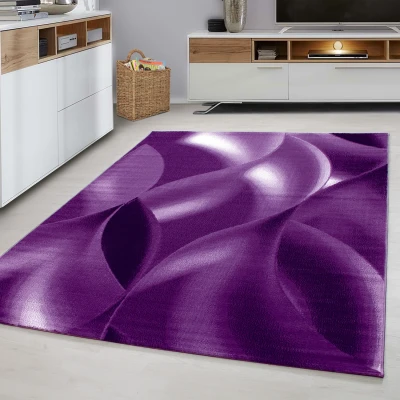 Afbeelding van Vloerkleed Laagpolig Tapijt Woonkamer Paars 140x200 cm Rechthoek Polypropyleen Tapijtenloods