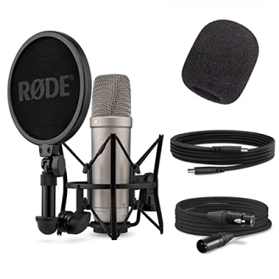 Afbeelding van Rode NT1 5e generatie XLR USB microfoon + Keepdrum WS2 popfilter