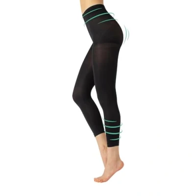 Afbeelding van CALZITALY Onzichtbare dunne panty zonder slipje Transparante voor dagelijks gebruik S, M, L, XL zwart, huidskleur 40 denier Made in Italy, zwart.