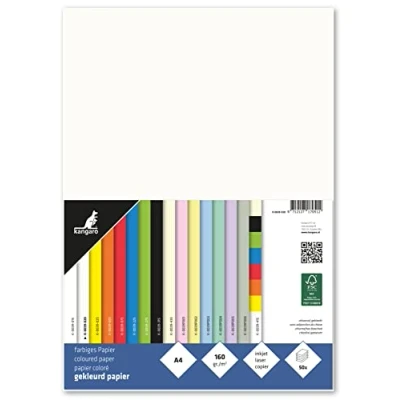 Afbeelding van Papier Kangaro, Room wit