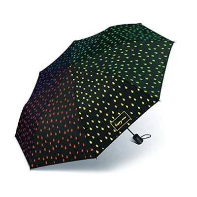 Afbeelding van Zwarte paraplu die van kleur verandert bij vocht Rain Drops, zwart.