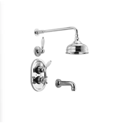 Afbeelding van Huber Croisette Inbouwset Bad/Doucheset Brons 916.CS01H.BA