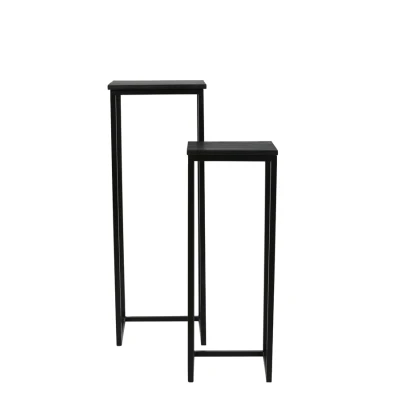 Afbeelding van Light &amp; Living Zuil BRYSON Ø36x103cm Zwart Set van 2