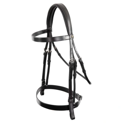 Afbeelding van BR Hoofdstel Kempston Zwart/Zilver Cob
