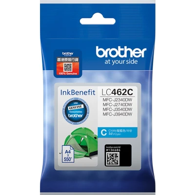 Afbeelding van Brother LC462C inktcartridge 1 stuk(s) Origineel Normaal rendement Cyaan