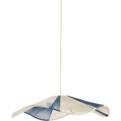 Afbeelding van Light&amp;living Hanglamp Ø70x15 cm RAFA crème+blauw
