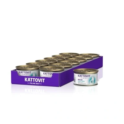 Afbeelding van 12x85g Gastro Eend Kattovit Kattenvoer