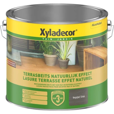 Afbeelding van Xyladecor terrasbeits natuurlijk effect vergrijsd 2,5L