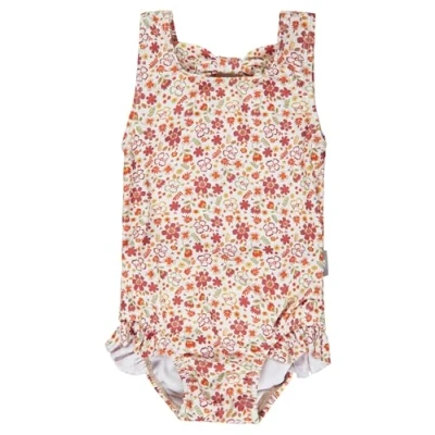 Image de Sterntaler Maillot de bain avec imprimé floral et volants pour fille Protection UV 50+ insert couche jusqu&#039;à la taille 86/92, ecru, 116