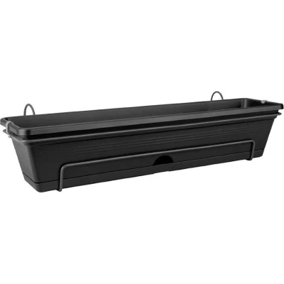 Afbeelding van 2 stuks elho Green basics balkonbak allin1 70cm living black