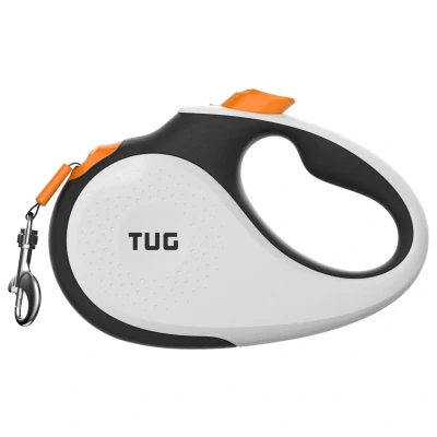 Afbeelding van Tug 360 Rollijn Hondenriem 5 m Wit Oranje Tot &lt; 50kg L
