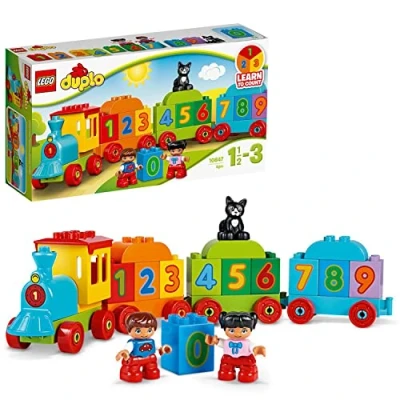 Afbeelding van LEGO 10847 DUPLO Getallen Speelgoedtrein met en Kleurrijke Stenen, Educatief Speelgoed voor Peuters van 1,5 Jaar Oud