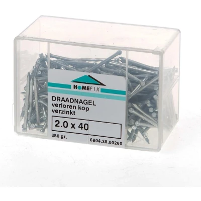 Afbeelding van Draadnagel verloren kop gegalvaniseerd 2.0 x 40mm 350 gram