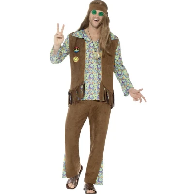 Afbeelding van SMIFFYS Jaren 60 hippie kostuum voor mannen L Volwassenen kostuums