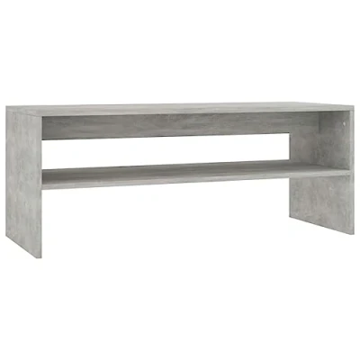 Afbeelding van Salontafel 100x40x40 cm bewerkt hout betongrijs
