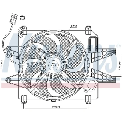 Afbeelding van Nissens Ventilatorwiel motorkoeling 85167