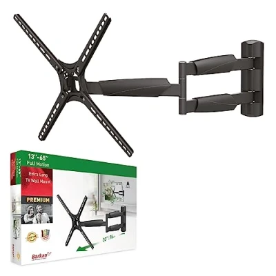 Afbeelding van Barkan Extra Lange Full Motion TV muurbeugel 13 inch 65 inch/33 cm 165 36 kg Zwart
