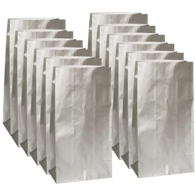 Afbeelding van Feestzak zilver papier 10 stuks